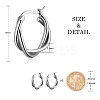 SHEGRACE 925 Sterling Silver Split Earrings JE900A-2