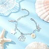 Ocean Theme 304 Stainless Steel Charm Bracelets BJEW-JB12218-01-1