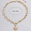Sun Alloy Pendant Paperclip Chain Necklaces for Women FS-WG180B3-01-4