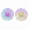 Ion Plating(IP) 201 Stainless Steel Filigree Pendants LS-X-STAS-T057-20-2