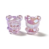 UV Plating Rainbow Iridescent Acrylic Beads PACR-M002-01D-4