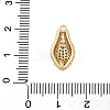 Brass Clear & Green Cubic Zirconia Connector Charms KK-P289-11G-3
