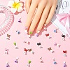 24Pcs 8 Colors Lily of the Valley Alloy Cabochons MRMJ-CJ0001-30-6