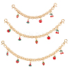 3Pcs Alloy Chain Short Bag Straps HJEW-HS00045-1