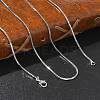 1.5mm Rack Plating Brass Snake Chain Necklaces for Women Men MAK-L044-13P-1