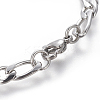 Tarnish Resistant 304 Stainless Steel Figaro Chain Bracelets BJEW-E369-08P-2