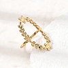 304 Stainless Steel Cuff Open Rings SA-CBAD22F-01G-E-4