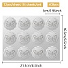 34 Sheets Silver Foil Embossed PET Picture Sticker DIY-WH0528-020-2