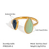 304 Stainless Steel Colorful Open Cuff Rings for Women NC3408-1-1