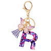 Resin Butterfly Pendant Keychains KEYC-TAC0034-03R-1