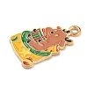 Christmas Theme Alloy Enamel Pendants ENAM-I060-01G-2