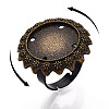 Adjustable Alloy & Iron Bezel Cup Ring Base with Rotatable Tray MAK-T012-13AB-4