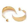 PVD Vacuum Plating 201 Stainless Steel C-Shaped Stud Earrings LS-EJEW-I309-25G-2