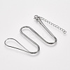 Brass Square Snake Chain Necklaces MAK-T006-10A-B-1