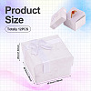 Square Paper Jewelry Ring Gift Boxes with Bowknot LS-CON-TAC0010-80E-4