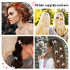 64Pcs 8 Colors Bowknot Polyester Alligator Hair Clips AJEW-CP0008-36-6