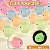 60Pcs 6 Colors Luminous Resin Fish Ornaments AJEW-SZ0002-62-2