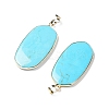 Synthetic Blue Turquoise Pendants G-K338-05E-3