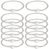 12Pcs 304 Stainless Steel Twisted Curb Chains Bracelets BJEW-SC0001-61P-7