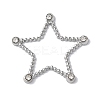 Stainless Steel Color 304 Stainless Steel Rhinestonet Pendants STAS-Q312-02D-P-1