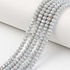Electroplate Opaque Solid Color Glass Beads Strands EGLA-A034-P10mm-L16-1