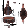 Men's Viking PU Leather Belt Chain with Belt Pouch Renaissance DIY-WH0504-46A-2