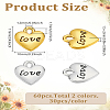 60Pcs 2 Colors Tibetan Style Alloy Charms TIBEP-LP0001-20-2