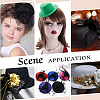 8Pcs 8 Colors EVA Cloth Mini Hat Fascinator Base AJEW-BC0007-03-5