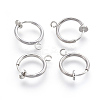 Brass Clip-on Hoop Earrings KK-L169-06P-1