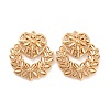 Rack Plating Brass Hollow Pendants KK-P244-12KCG-1