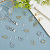 20Pcs 2 Colors Brass Clip-on Hoop Earring Converters Findings KK-SP0002-53-3