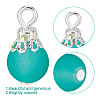 200Pcs 10 Color Transparent Frosted Glass Charms PALLOY-GO00001-3