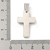 304 Stainless Steel Pendants STAS-F307-09P-3