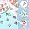 18Pcs 18 Colors Printed Resin Beads RESI-CJ0004-64-3