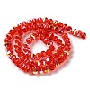 Transparent Electroplate Glass Beads Strands X-GLAA-Q099-C01-01-1-2