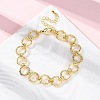 Brass Ring Chain Link  Bracelets for Women Men LS-BJEW-K273-16G-1