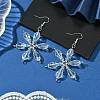 Christmas Snowflake Glass Dangle Earrings EJEW-TA00507-4