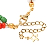 Christmas Alloy Enamel Charm Bracelets BJEW-JB12482-03-4