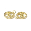 Real 18K Gold Plated Brass Micro Pave Clear Cubic Zirconia Pendants KK-E068-VB409-1-3