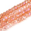 Anti-Tarnish Electroplate Glass Imitation Jade Beads Strands EGLA-T029-6mm-13H-1