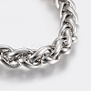 Tarnish Resistant Adjustable 304 Stainless Steel Chain Bracelets LS-BJEW-K187-04P-2