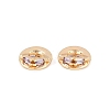 Brass Micro Pave Cubic Zirconia Pendants KK-L261-17G-04-1