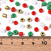 6/0 Christmas Theme Baking Paint Glass Seed Beads SEED-S002-KM-01-2