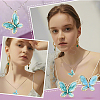 10Pcs 5 Colors Rack Plating Alloy Enamel Pendants ENAM-YW0004-74-5