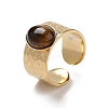 Ion Plating(IP) 304 Stainless Steel Wide Band Open Cuff Rings RJEW-F167-06G-09-2