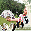 3Pcs 3 Styles Bamboo with Cloth Folding Fan AJEW-PH0006-46-5