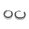 304 Stainless Steel Huggie Hoop Earrings EJEW-F111A-14mm-B-3