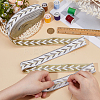 12.75M Polyester Leaf Pattern Ribbon OCOR-DC0001-28A-3