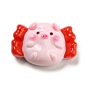 Pig Theme Opaque Resin Cabochons RESI-H154-01E-1