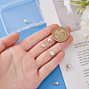6Pcs 3 Styles 925 Sterling Silver Heart Charms with Jump Rings STER-PH0002-29-3